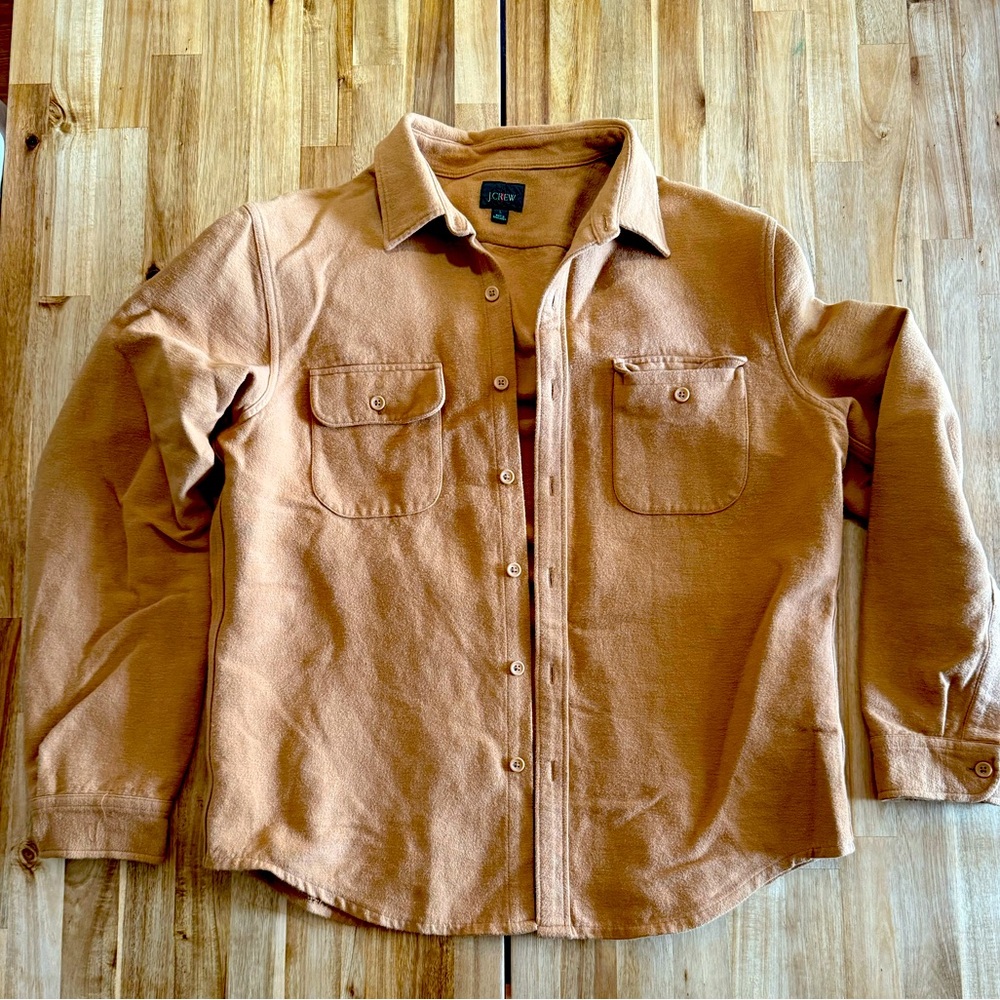 J.Crew Tan Button-Up Shirt